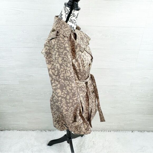 Anthropologie Daughter of the Liberation Printed Belted Long Coat - Picture 2 of 8